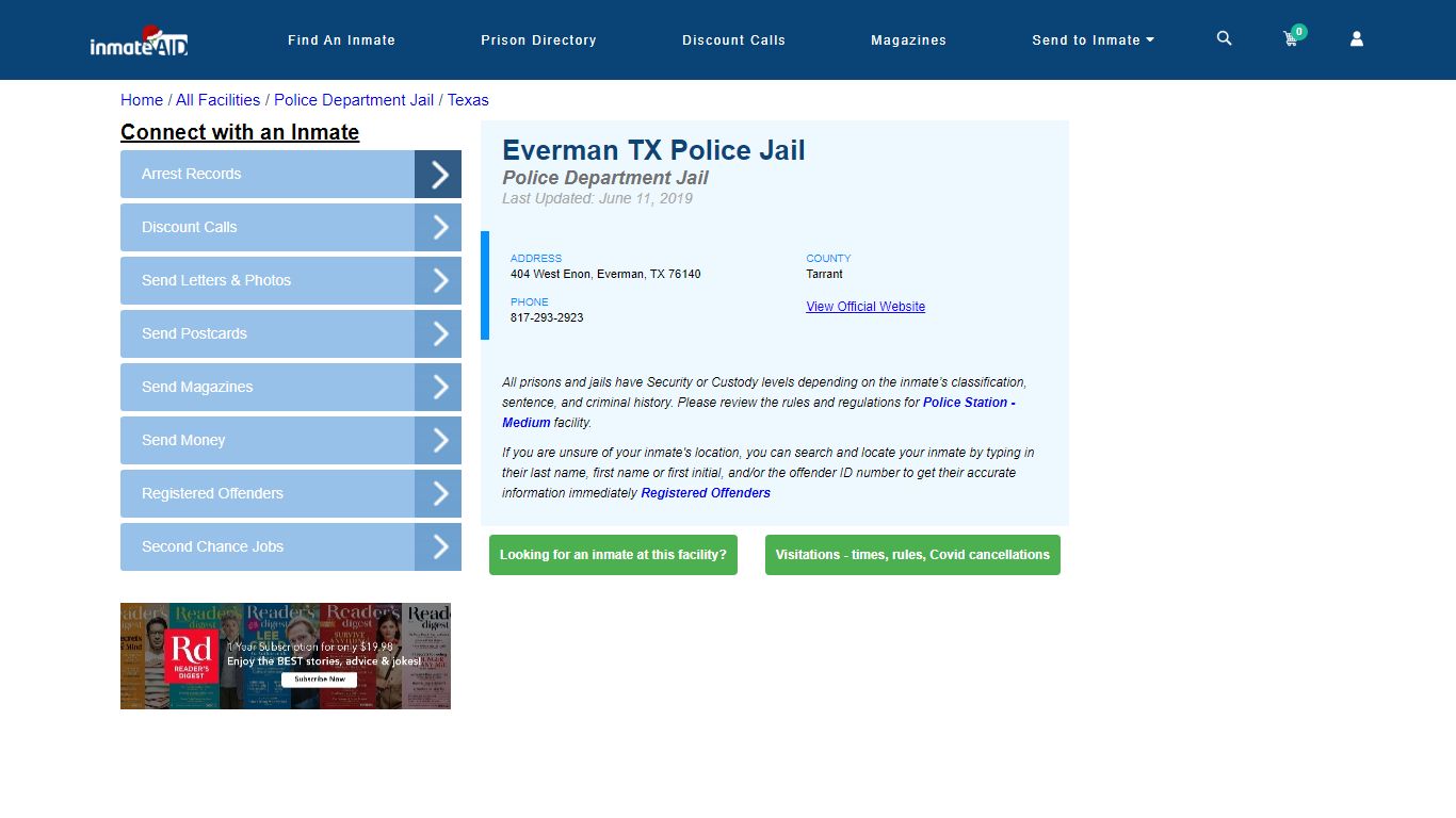 Everman TX Police Jail & Inmate Search - Everman, TX